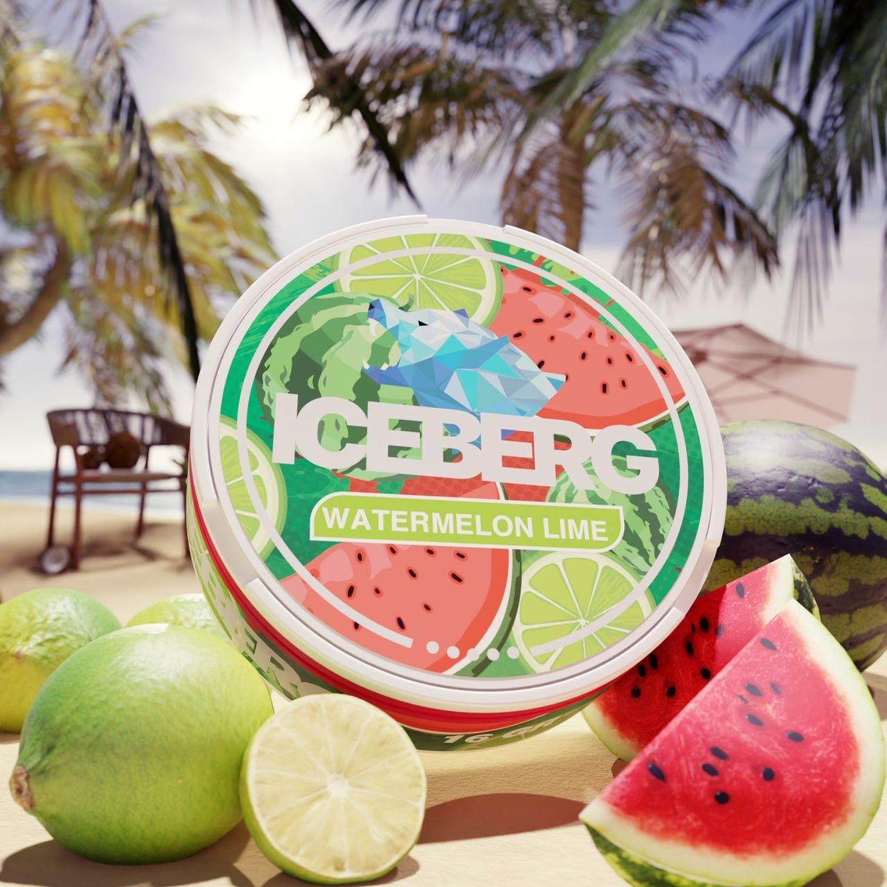 ICEBERG WATERMELON LIME NICOTINE POUCHES 150mg | Iceberg Snus