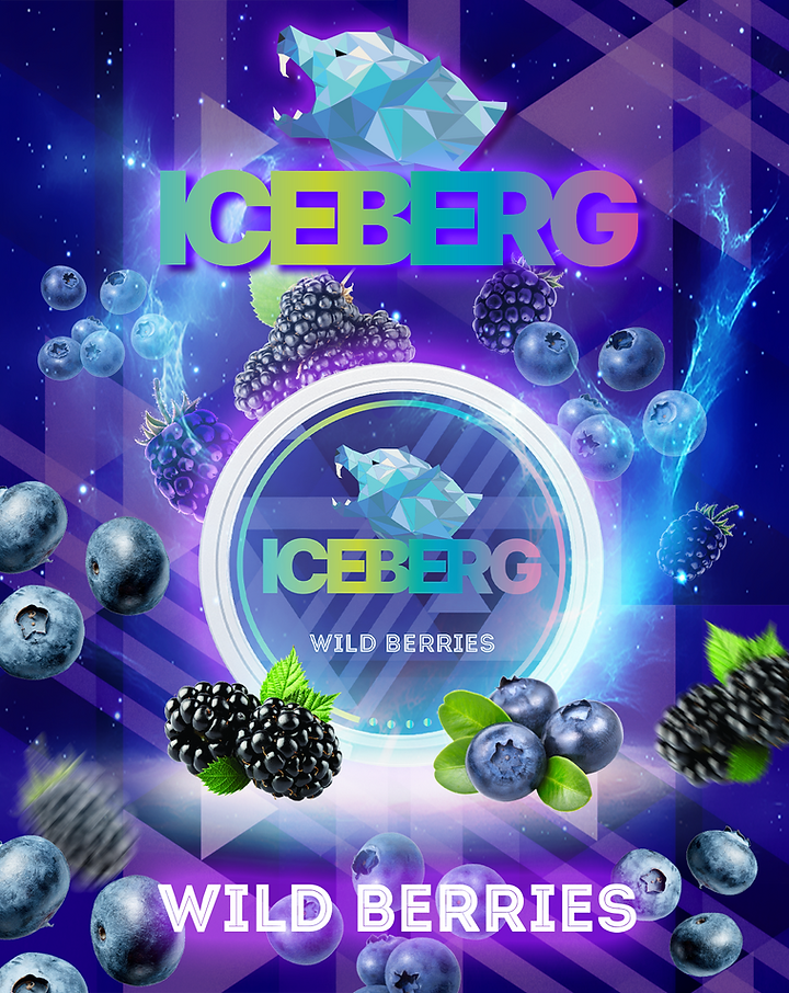 ICEBERG WILD BERRIES NICOTINE PODS Iceberg Black Nicotine Pouches, Nicotine Pouches UK, Nicotine Pods UK, Cheap Snus UK, 