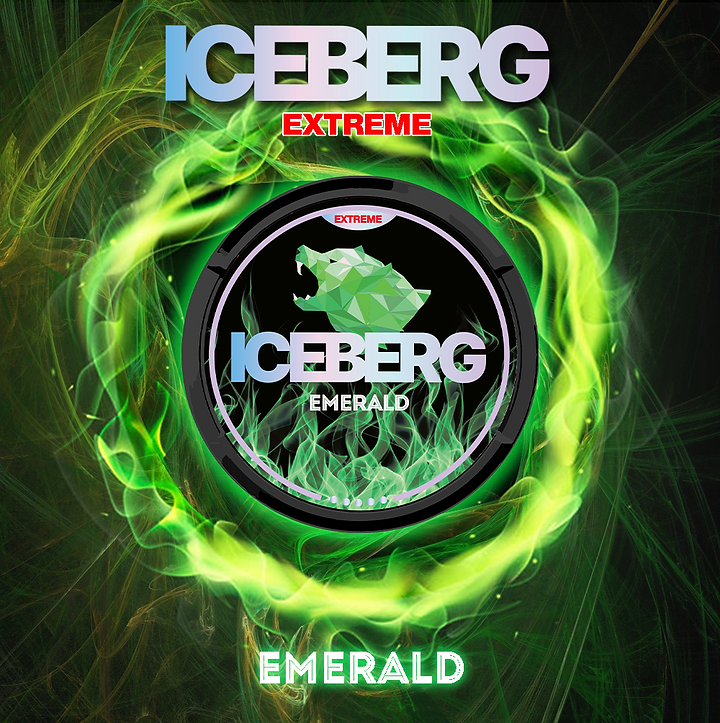 Iceberg Emerald Nicotine Pouches, Nicotine Pouches UK, Nicotine Pods UK, Cheap Snus UK, 