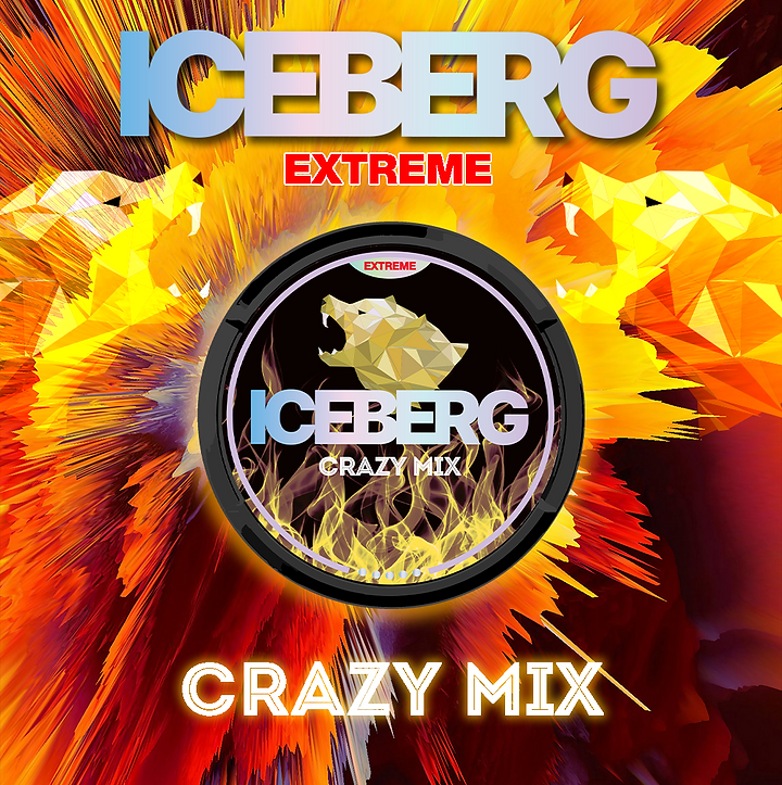 Iceberg Crazy Mix Nicotine Pouches, Nicotine Pouches UK, Nicotine Pods UK, Cheap Snus UK, 