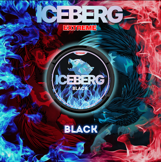 Iceberg Black Nicotine Pouches, Nicotine Pouches UK, Nicotine Pods UK, Cheap Snus UK, 